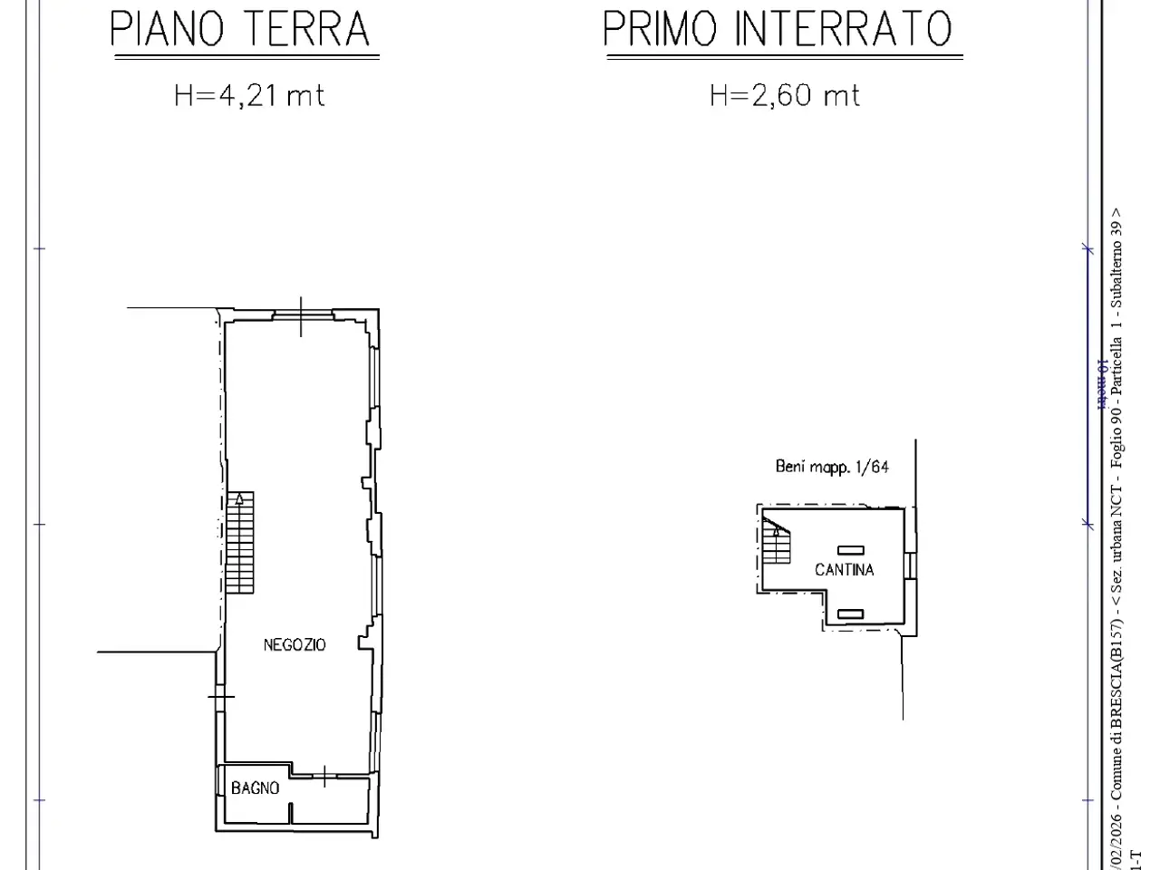 Palazzina commerciale in Via Monte Grappa 19b, Brescia, {3} - Planimetria 1
