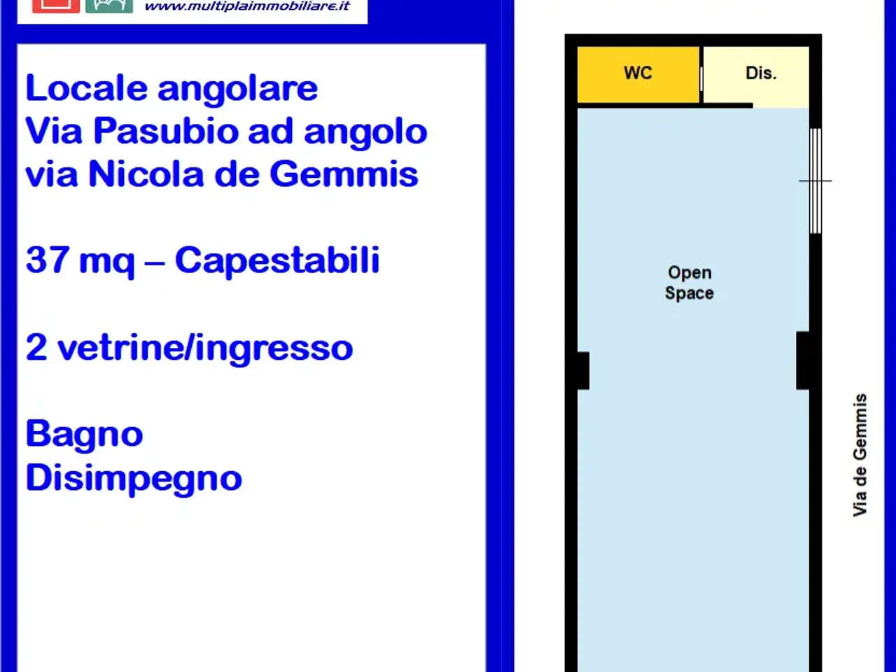 Negozio in Via Pasubio 181a, Bari, {3} - Planimetria 1