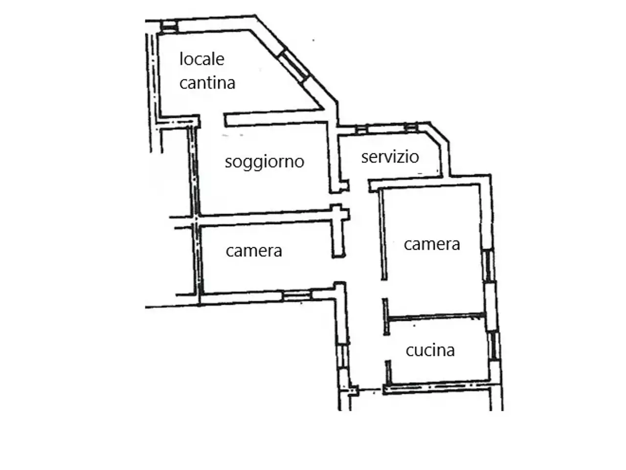 Trilocale in Via Vicoletto 1, Settala - Planimetria 1