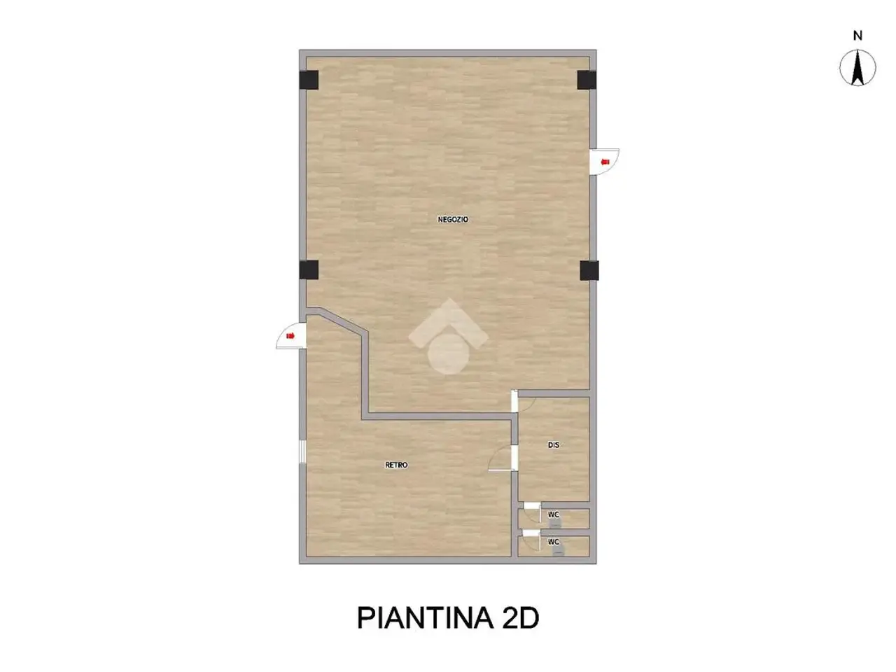 Negozio in Via delle Robinie 2, Verolanuova, {3} - Planimetria 1