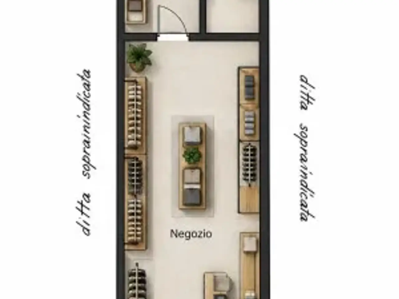 Negozio in Via delle Azzorre 360, Roma, {3} - Planimetria 1