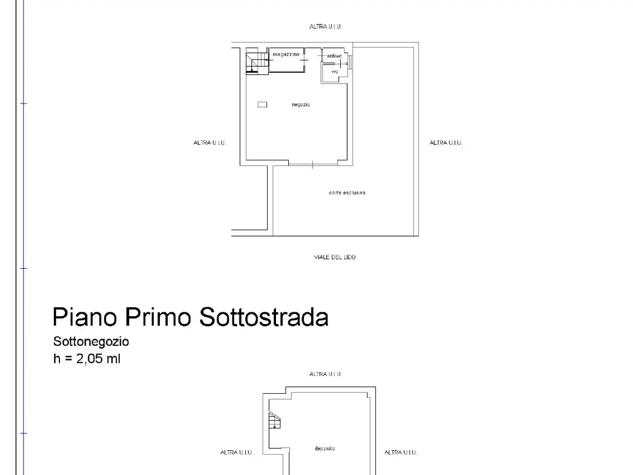 Negozio in Viale del Lido 2/H, Roma, {3} - Planimetria 1