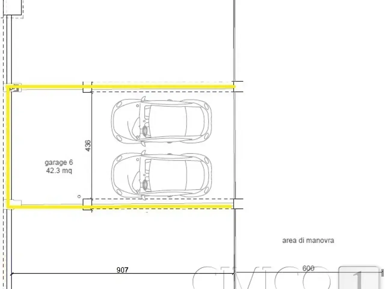 Parcheggio chiuso in Via Beato Pellegrino, Padova, {3} - Planimetria 1