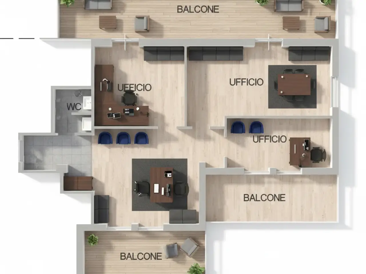 Ufficio in Strada della Romagna  1/1, Gradara, {3} - Planimetria 1