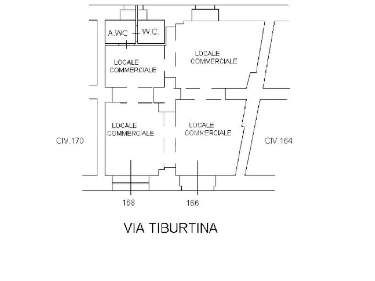 Negozio in Via Tiburtina 166, Roma, {3} - Planimetria 1