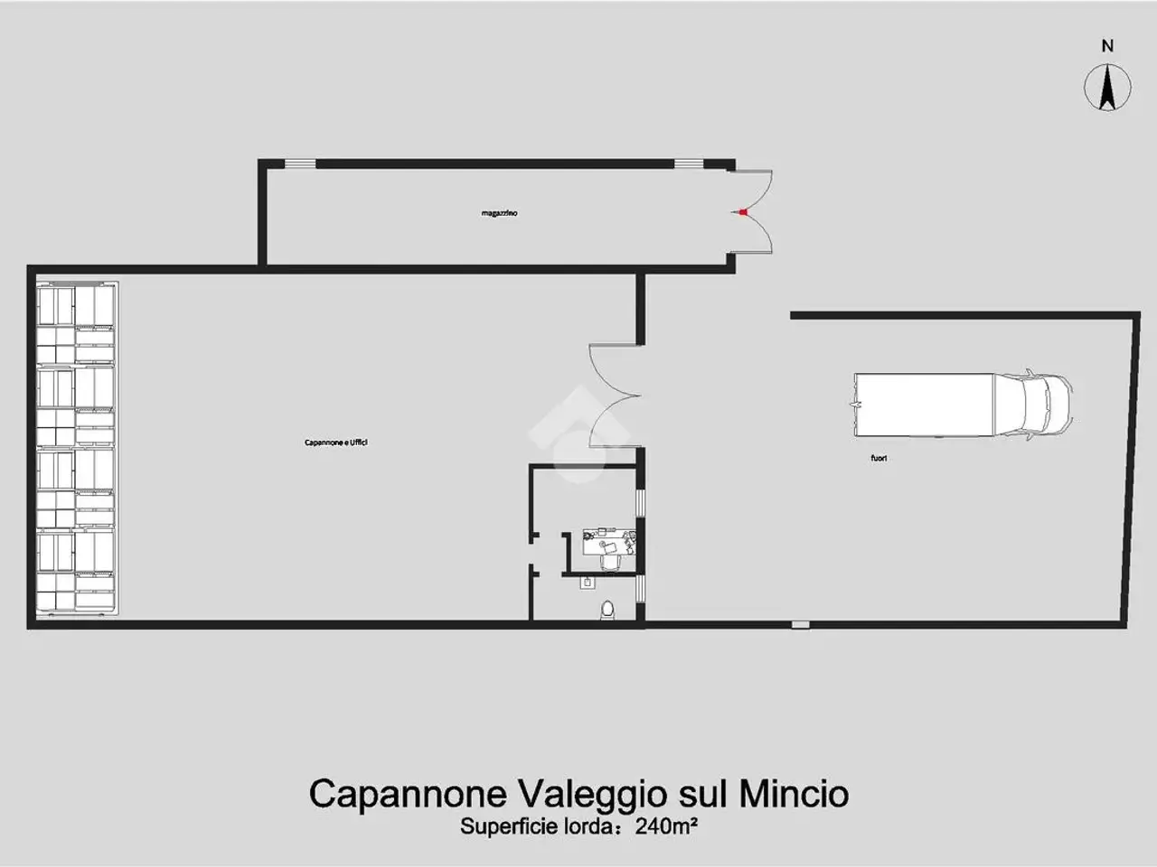 Capannone in Via Enrico Fermi 25, Valeggio Sul Mincio, {3} - Planimetria 1