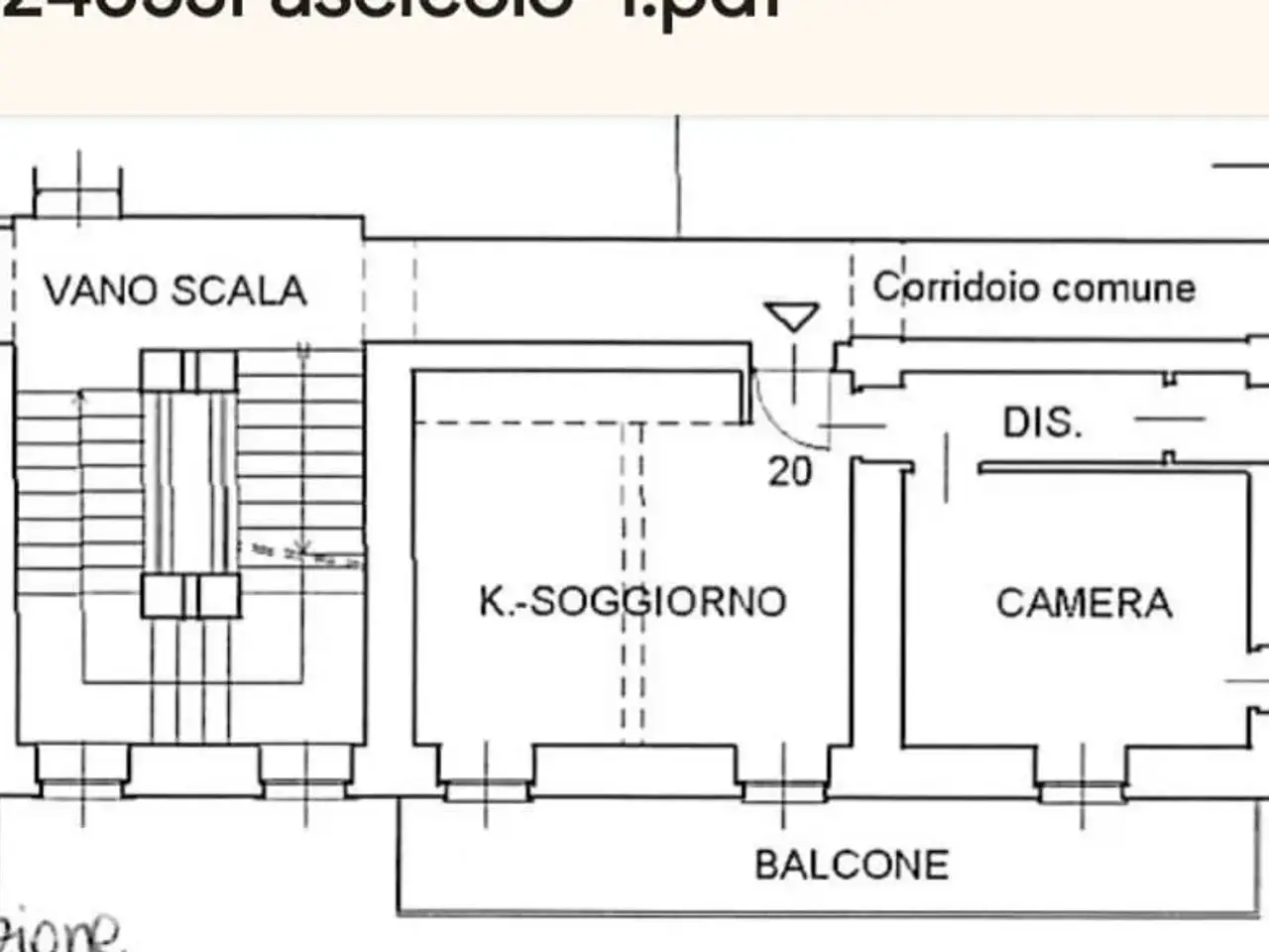 Bilocale in Via San Francesco di Paola 3, Torino - Planimetria 1