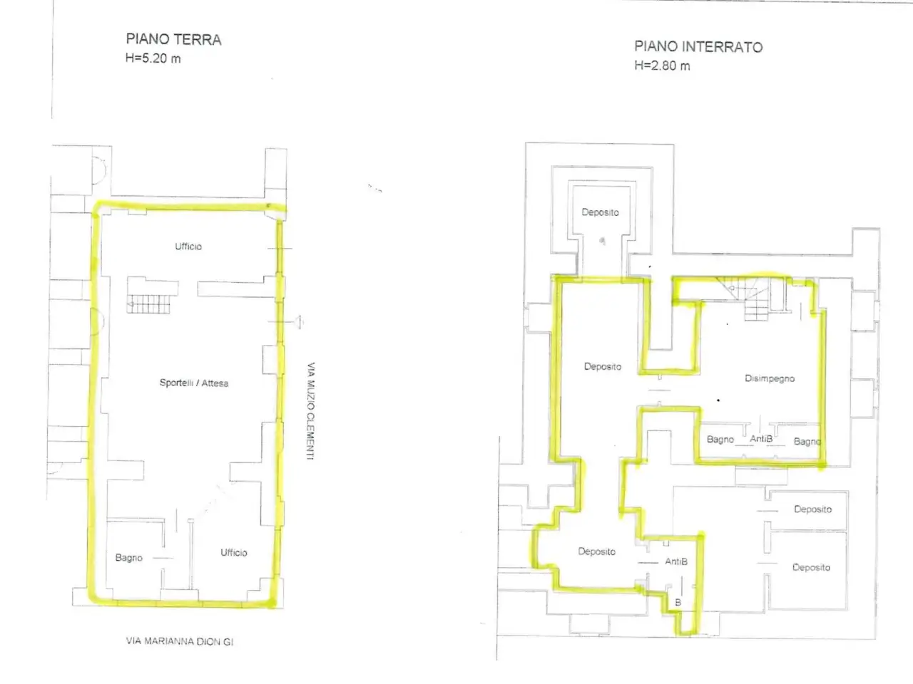 Negozio in Via Muzio Clementi, Roma, {3} - Planimetria 1