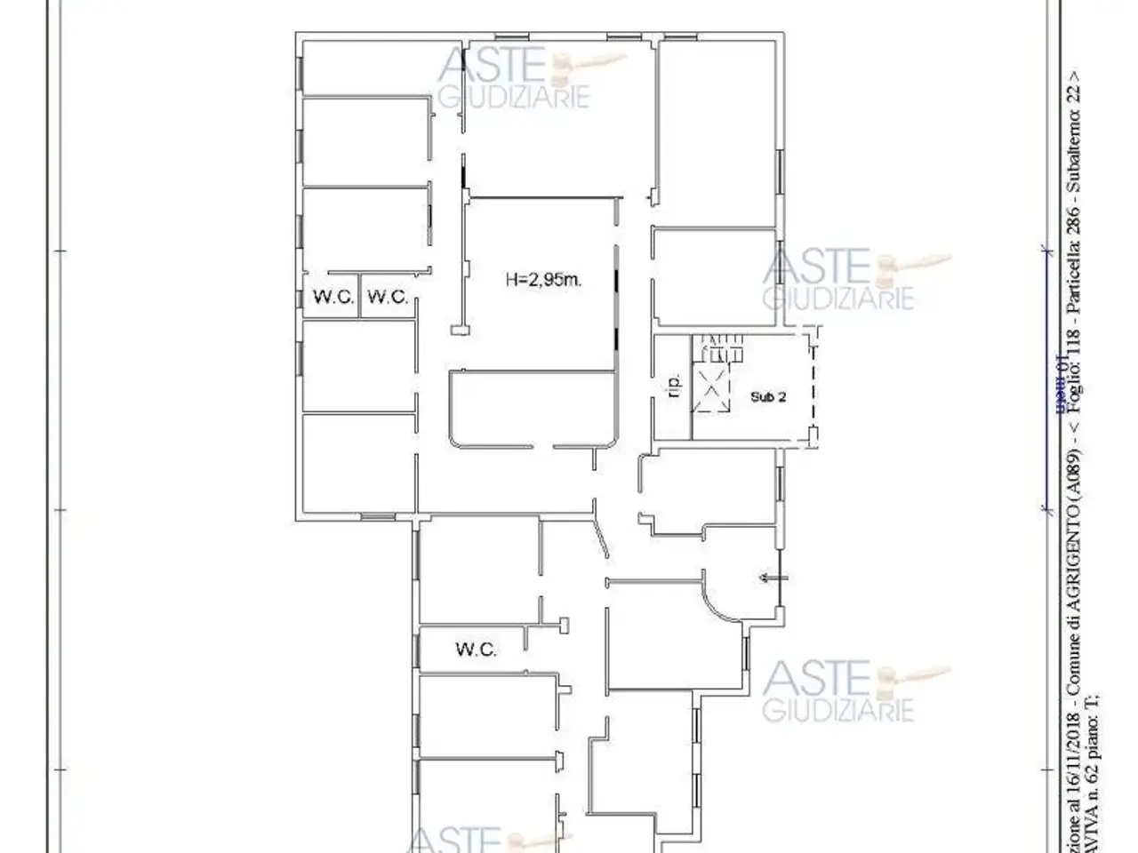 Ufficio in Via Rainaldo d'Acquaviva, Agrigento, {3} - Planimetria 1