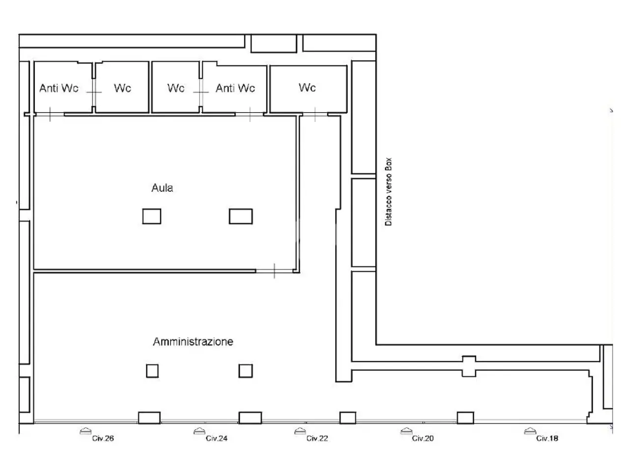 Ufficio in Via Bagno a Ripoli 18, Roma, {3} - Planimetria 1
