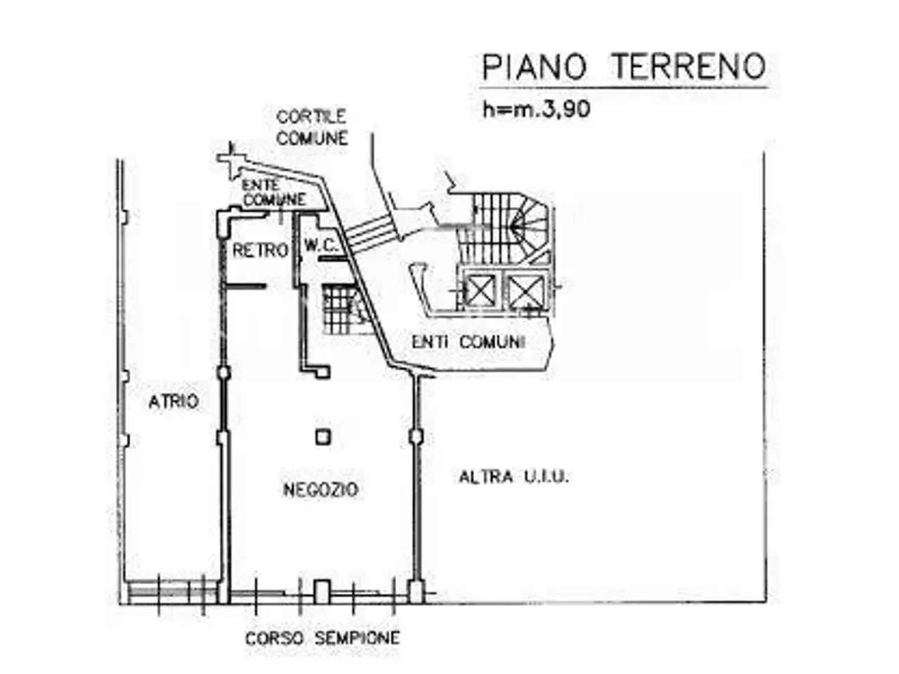 Negozio in Corso Sempione, Milano, {3} - Planimetria 1