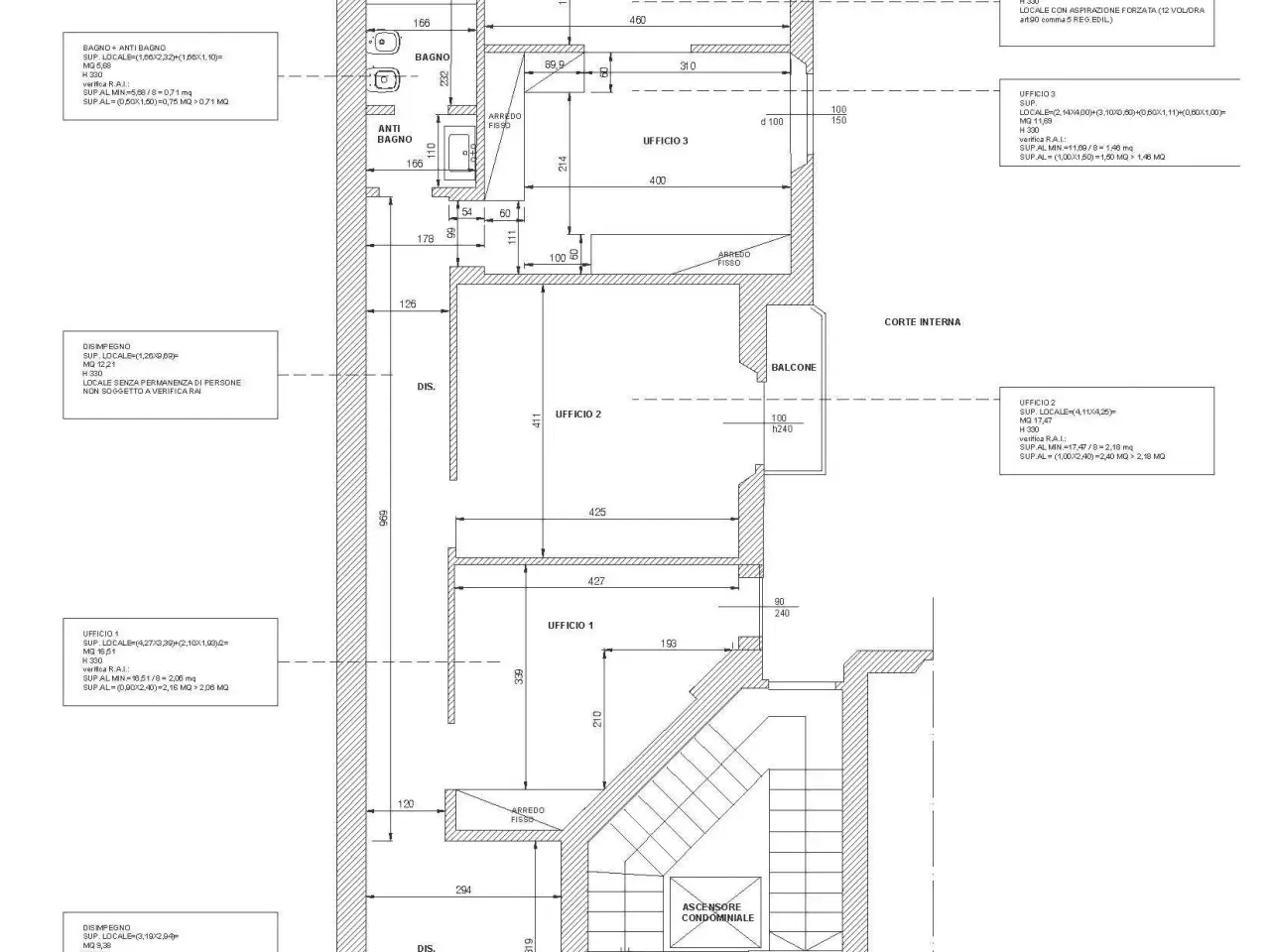 Ufficio in Via Giotto 26, Milano, {3} - Planimetria 1