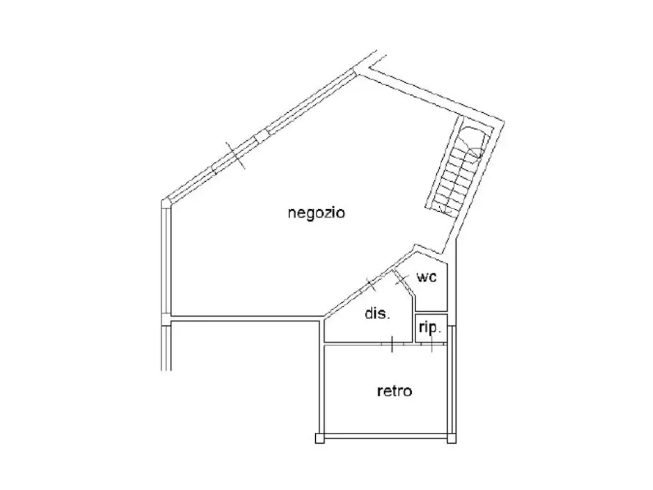 Negozio in Via Gerani 3, Rozzano, {3} - Planimetria 1