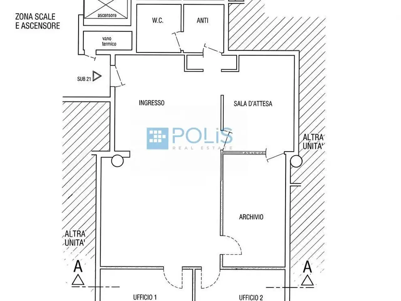 Ufficio in Via Savelli 56, Padova, {3} - Planimetria 1
