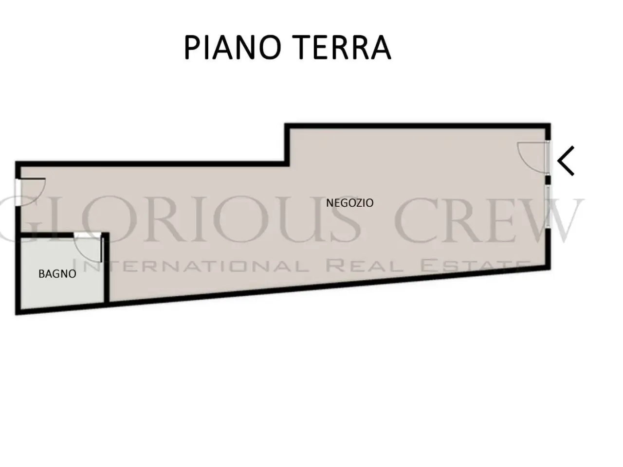 Negozio in Via Francesco Sforza 3, Milano, {3} - Planimetria 1