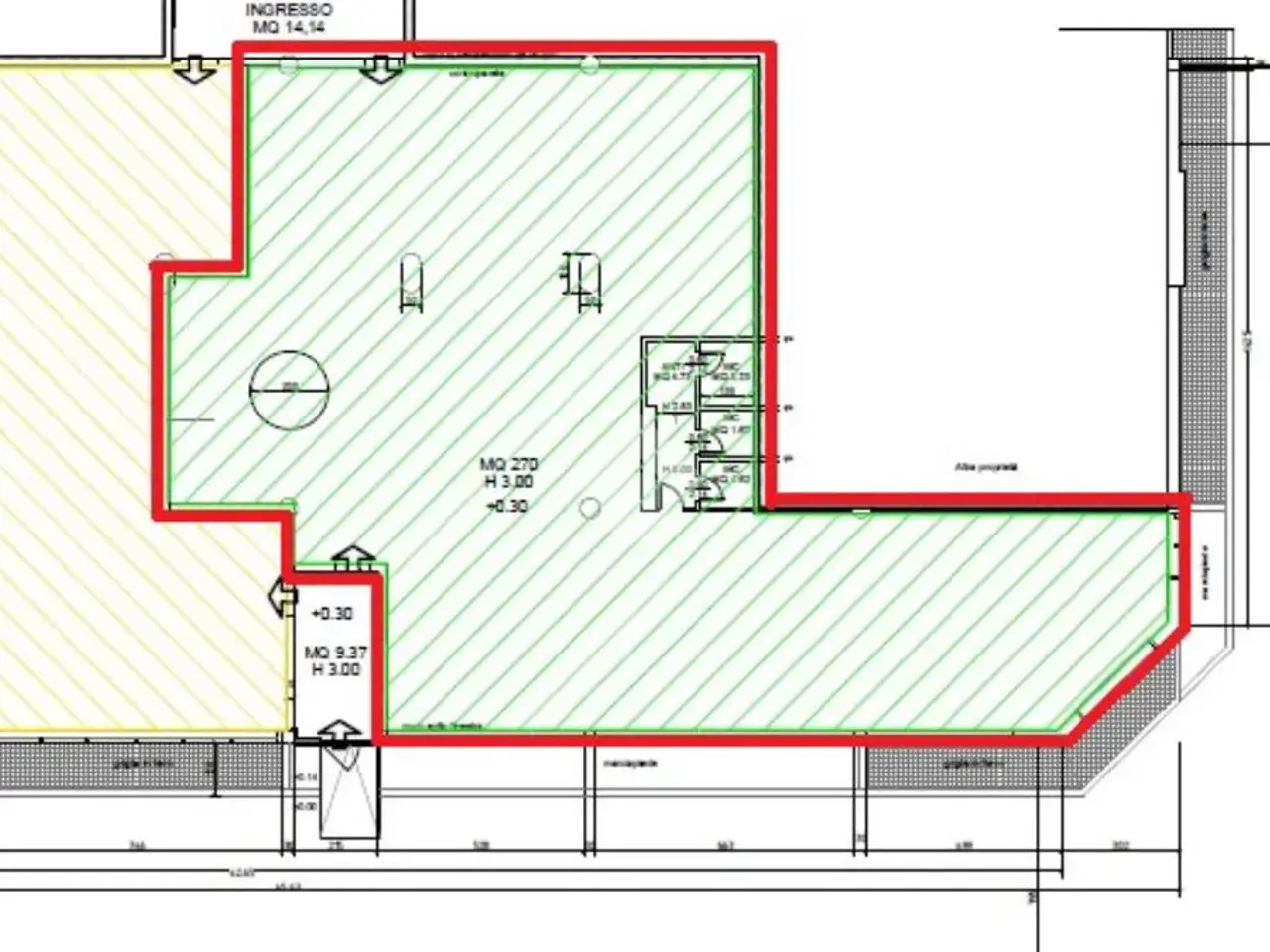 Ufficio in Via della Croce Rossa 20, Padova, {3} - Planimetria 1
