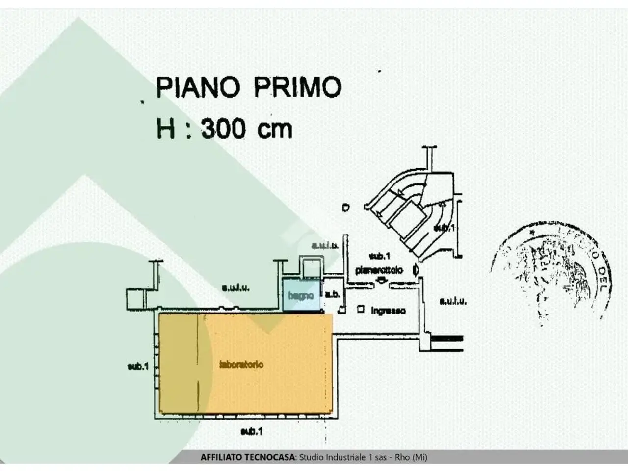 Ufficio in Via Giuseppe di Vittorio 1, Rho, {3} - Planimetria 1