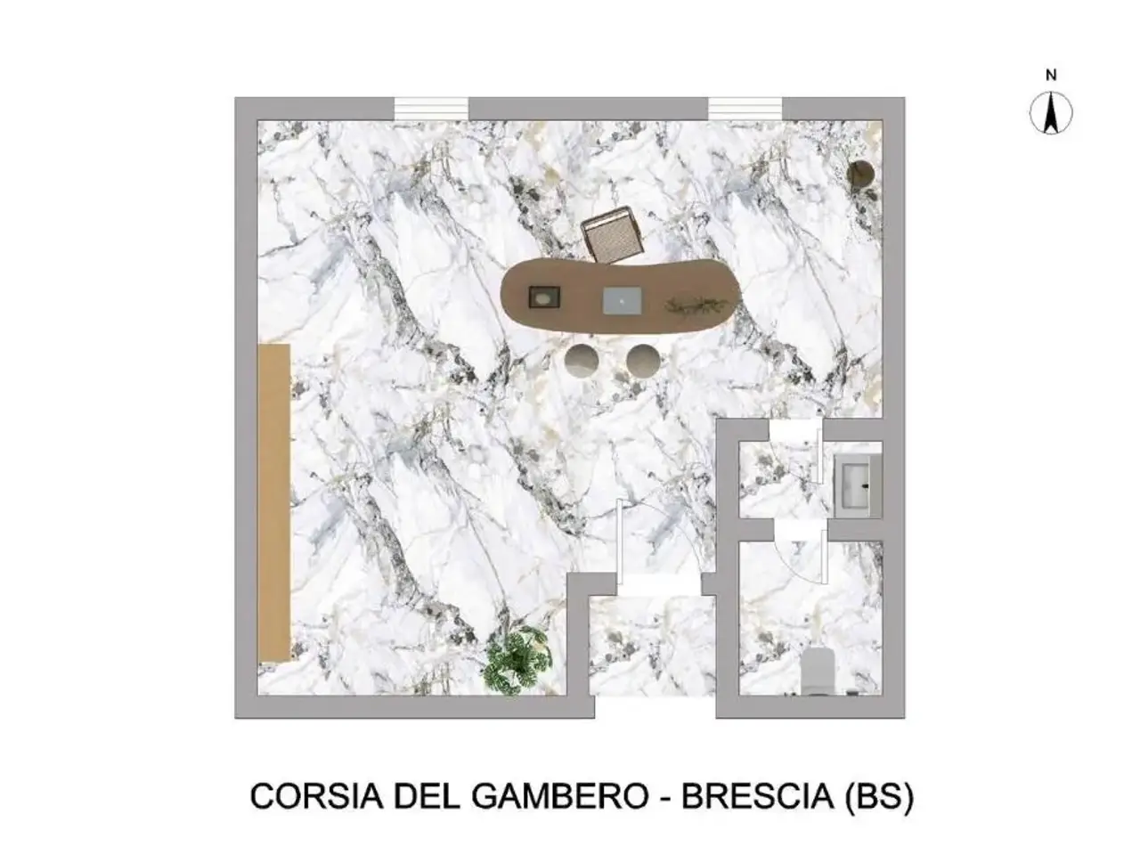 Ufficio in Corsia del Gambero 20, Brescia, {3} - Planimetria 1