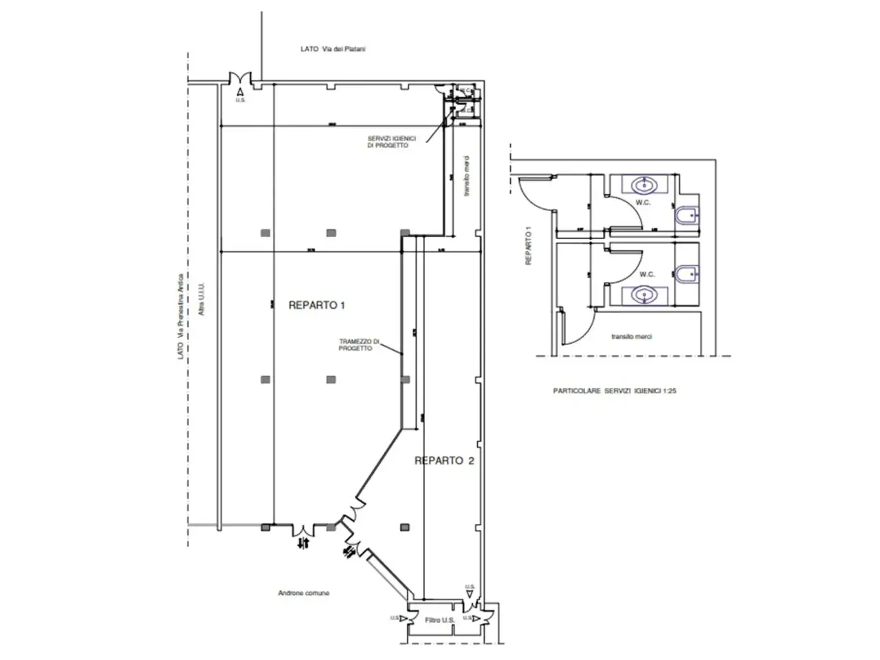 Palazzina commerciale in Via Prenestina Antica 220, Palestrina, {3} - Planimetria 1