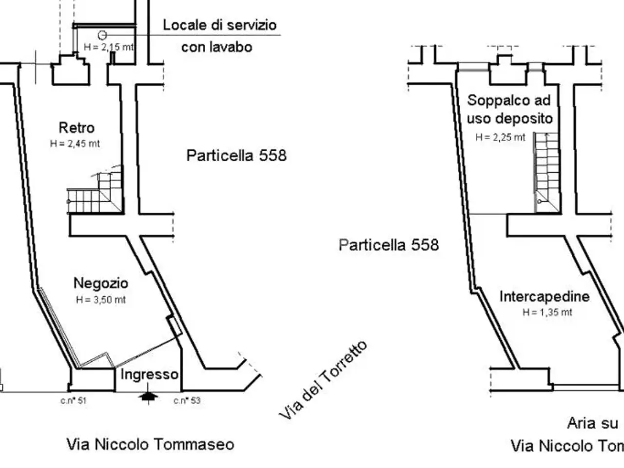 Negozio in Via Tommaseo 53, La Spezia, {3} - Planimetria 1