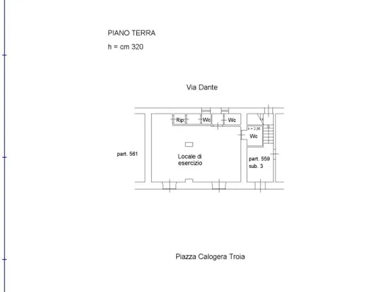 Negozio in Piazza Calogero Troia, Capaci, {3} - Planimetria 1