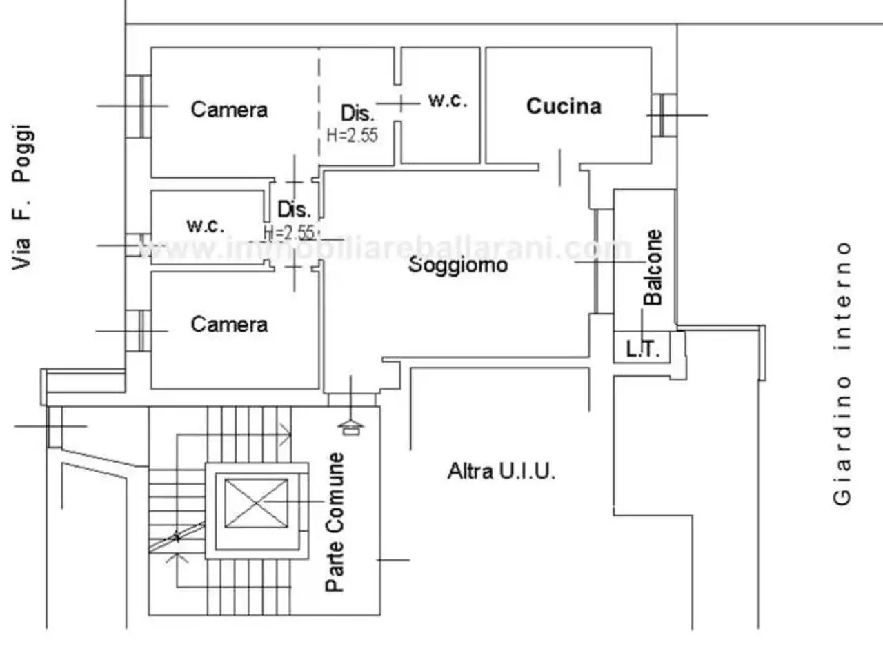 Trilocale in affitto, Via André-Marie Ampère 56, Milano - Planimetria 1