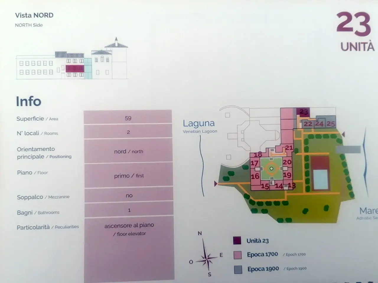 Bilocale in vendita, Vianelli 634, Venezia - Planimetria 1