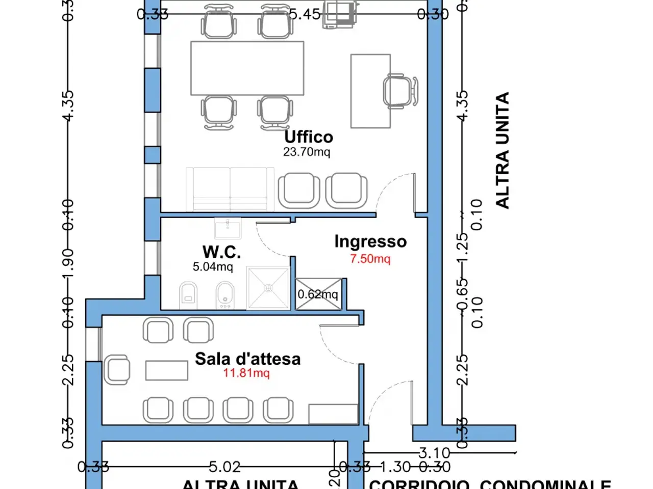 Ufficio in Via San Domenico, Selvazzano Dentro, {3} - Planimetria 1