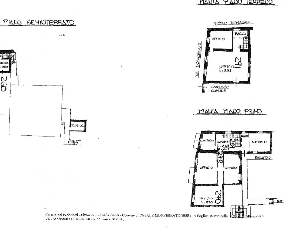 Ufficio in Via Massimo d'Azeglio, Casale Monferrato, {3} - Planimetria 1