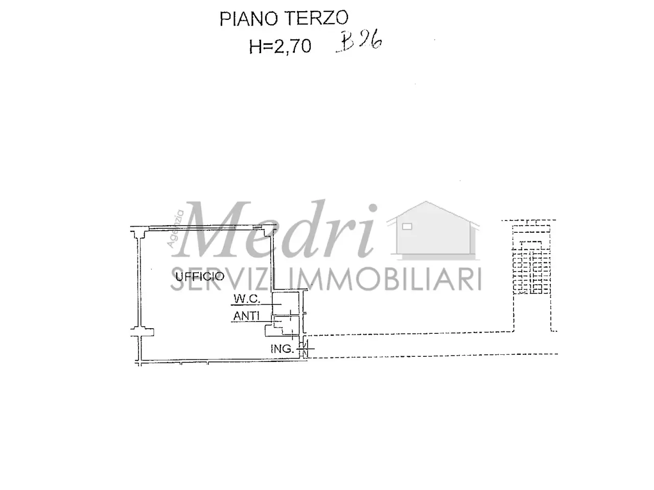 Ufficio in Via Giordano Bruno 260, Cesena, {3} - Planimetria 1