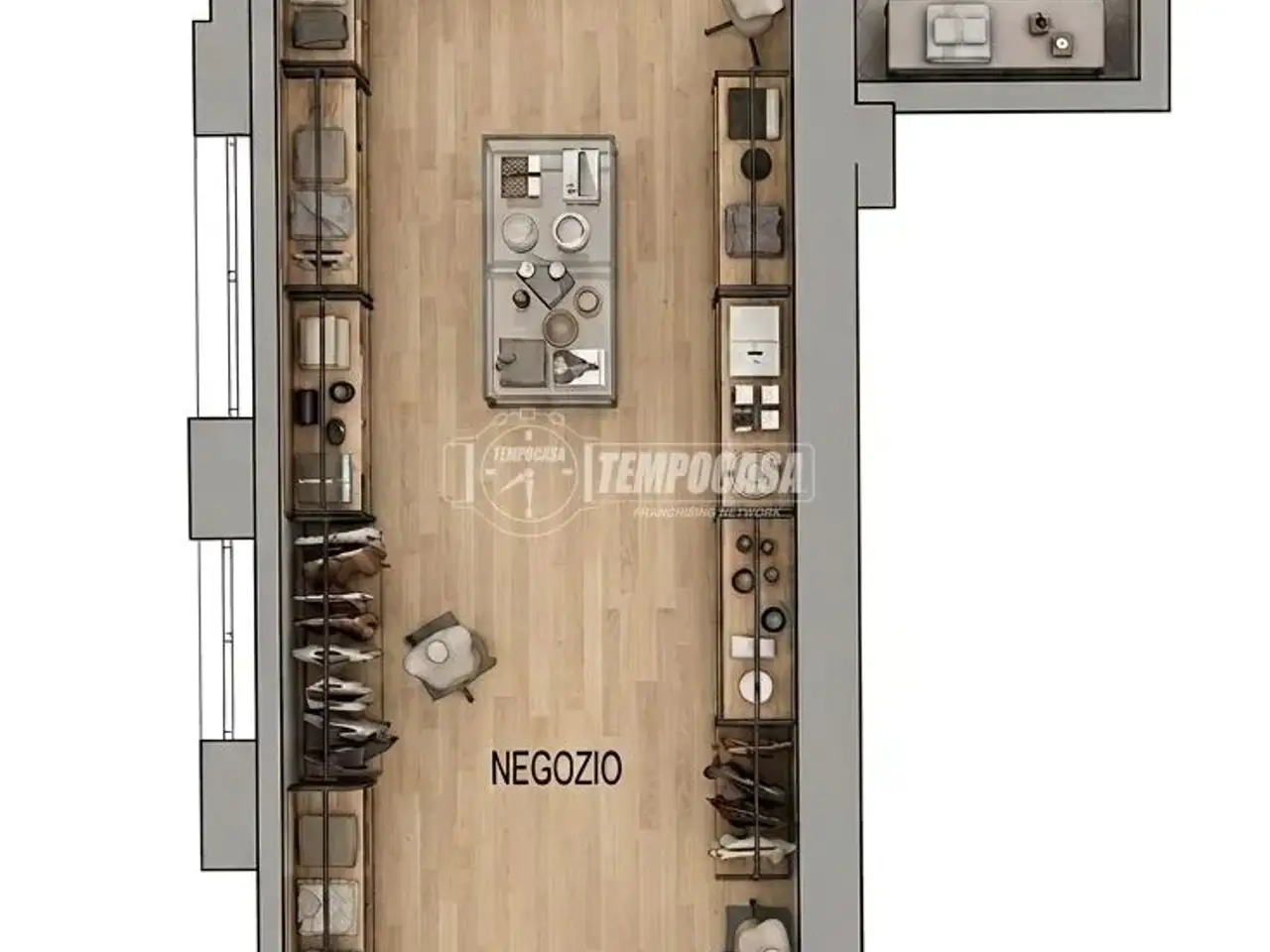 Negozio in Via Mascarella, Bologna, {3} - Planimetria 1
