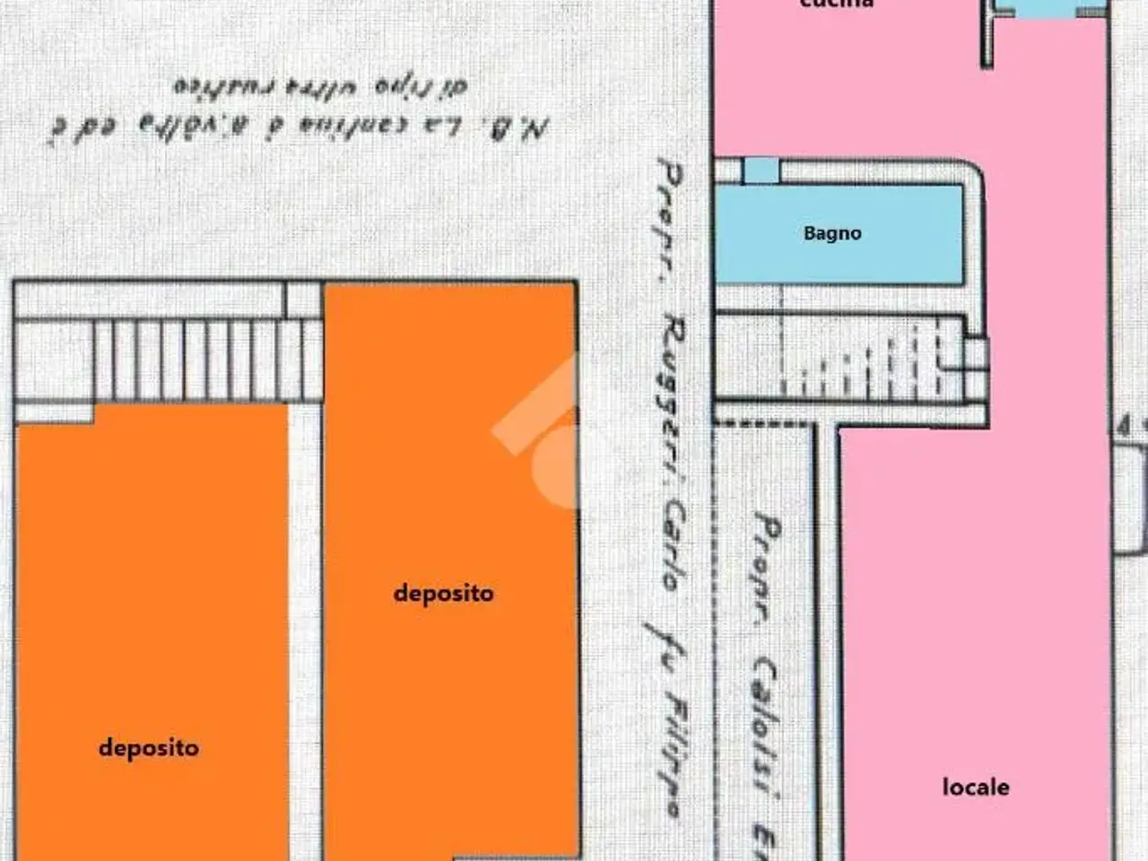 Negozio in Via della Madonna dei Monti 94, Roma, {3} - Planimetria 1