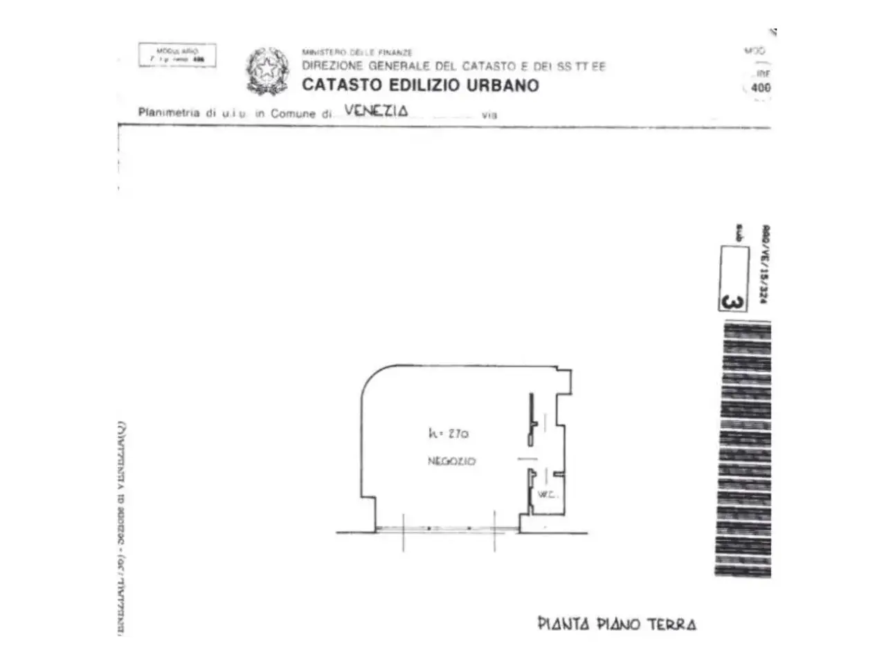 Negozio in Campo San Luca 2000, Venezia, {3} - Planimetria 1