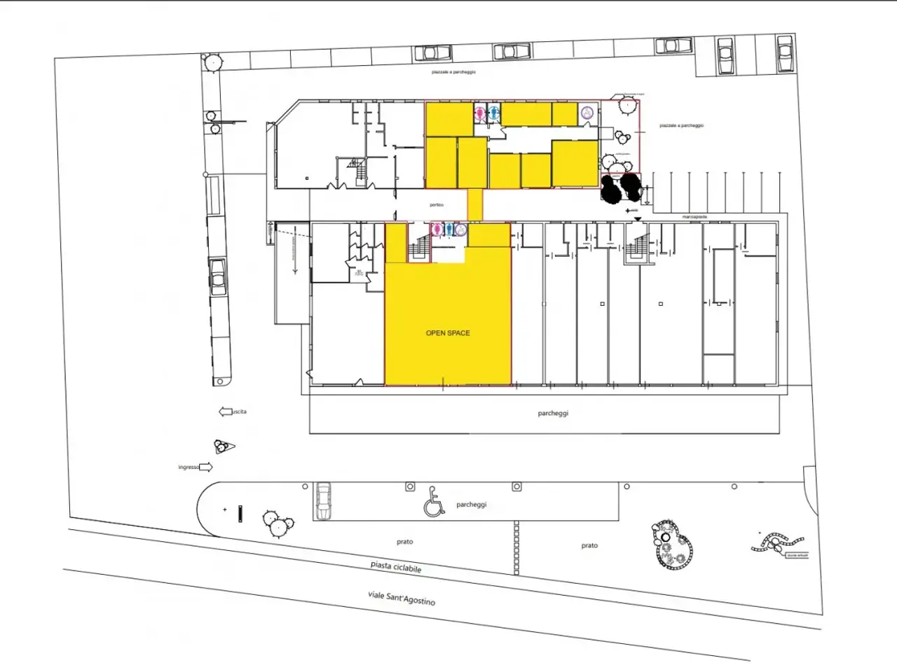 Negozio in Viale Sant'Agostino, Vicenza, {3} - Planimetria 1