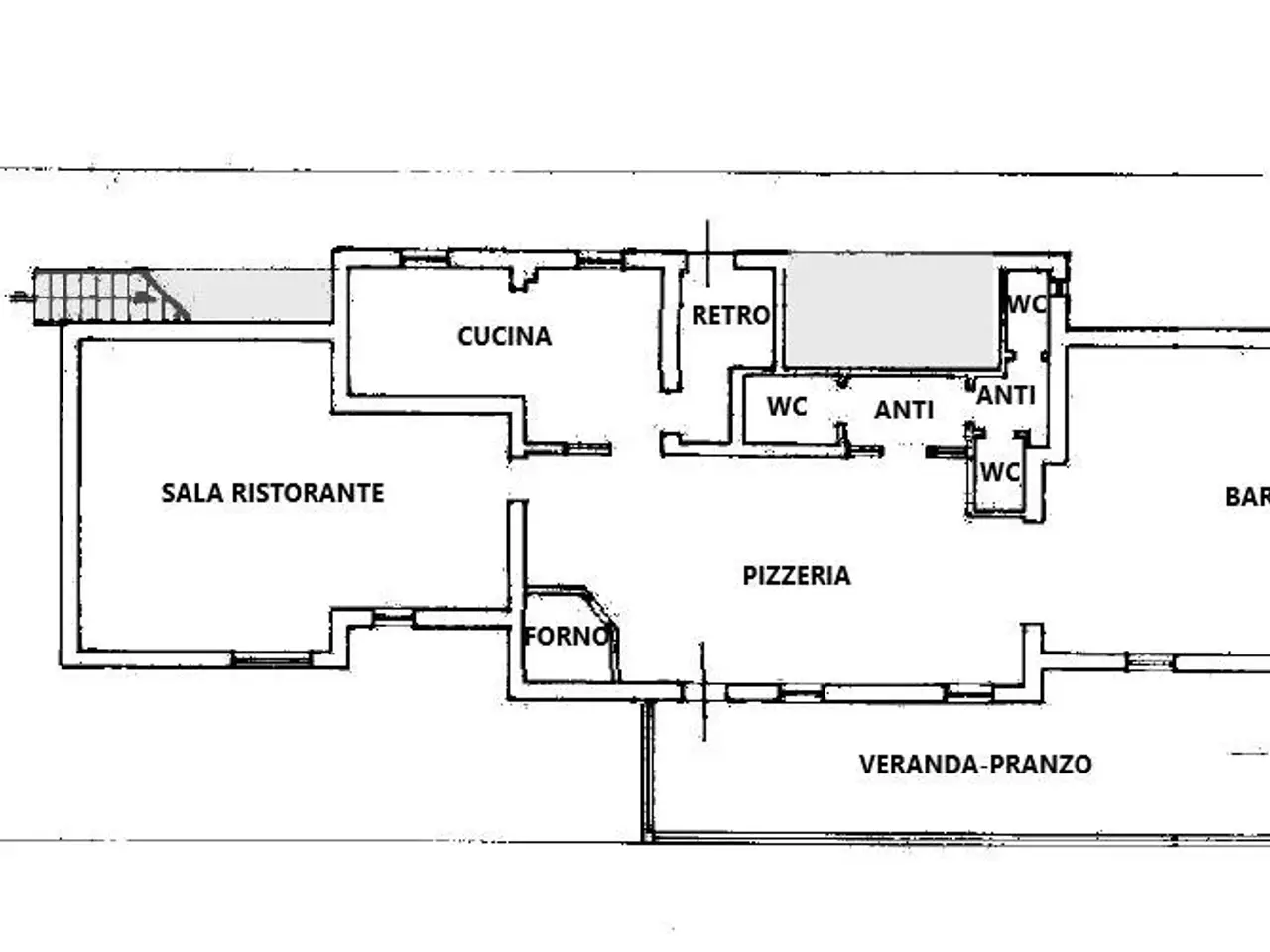 Negozio in Via Circonvallazione, Venezia, {3} - Planimetria 1