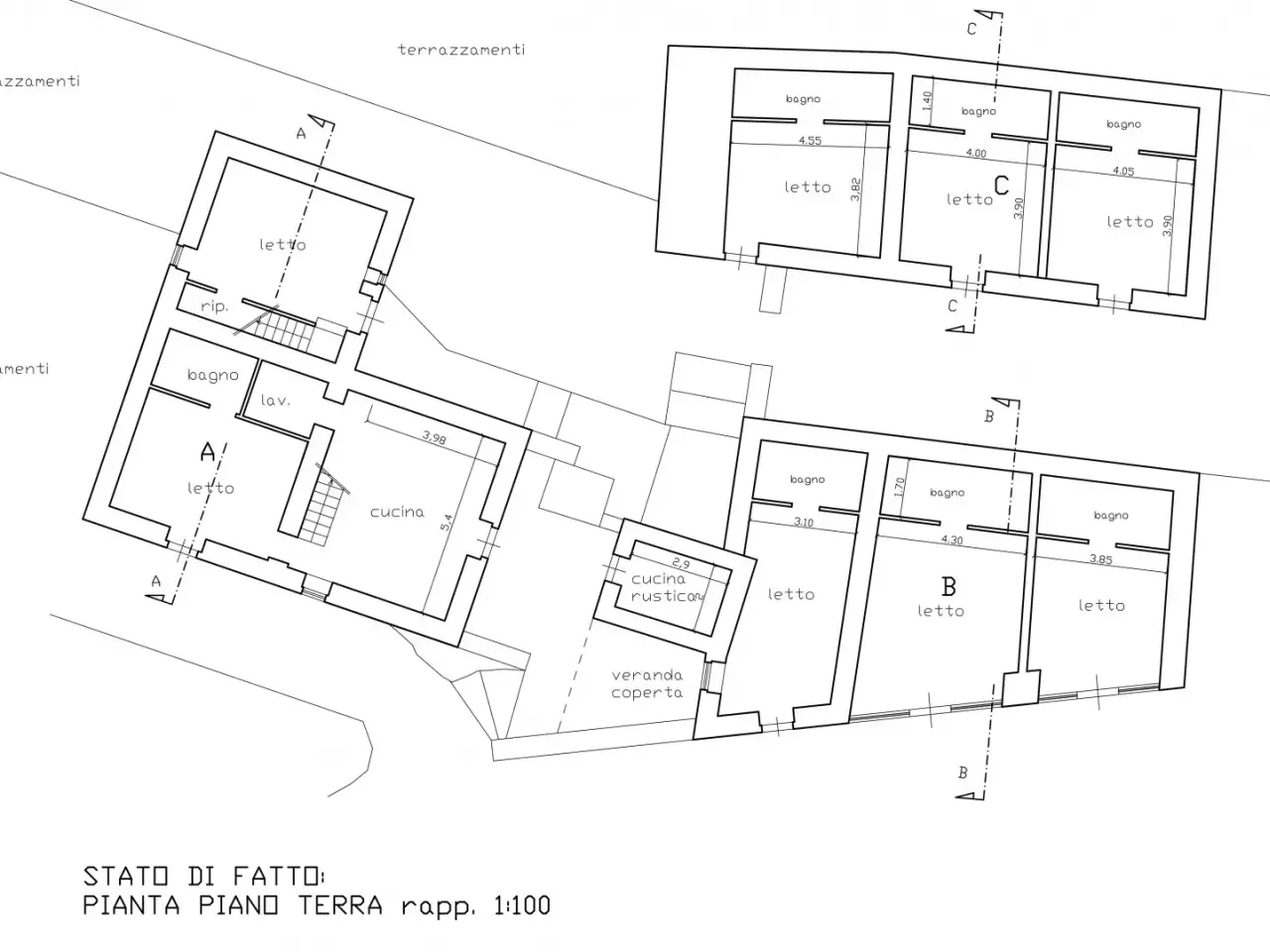 Albergo in Strada Cava Misericordia, Ragusa, {3} - Planimetria 1