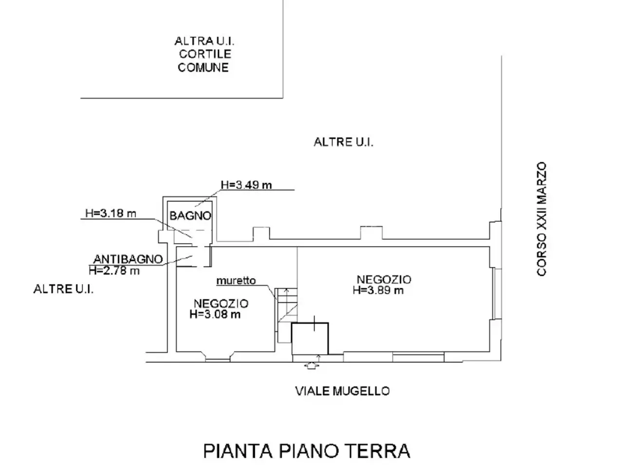 Negozio in Viale Mugello 7, Milano, {3} - Planimetria 1