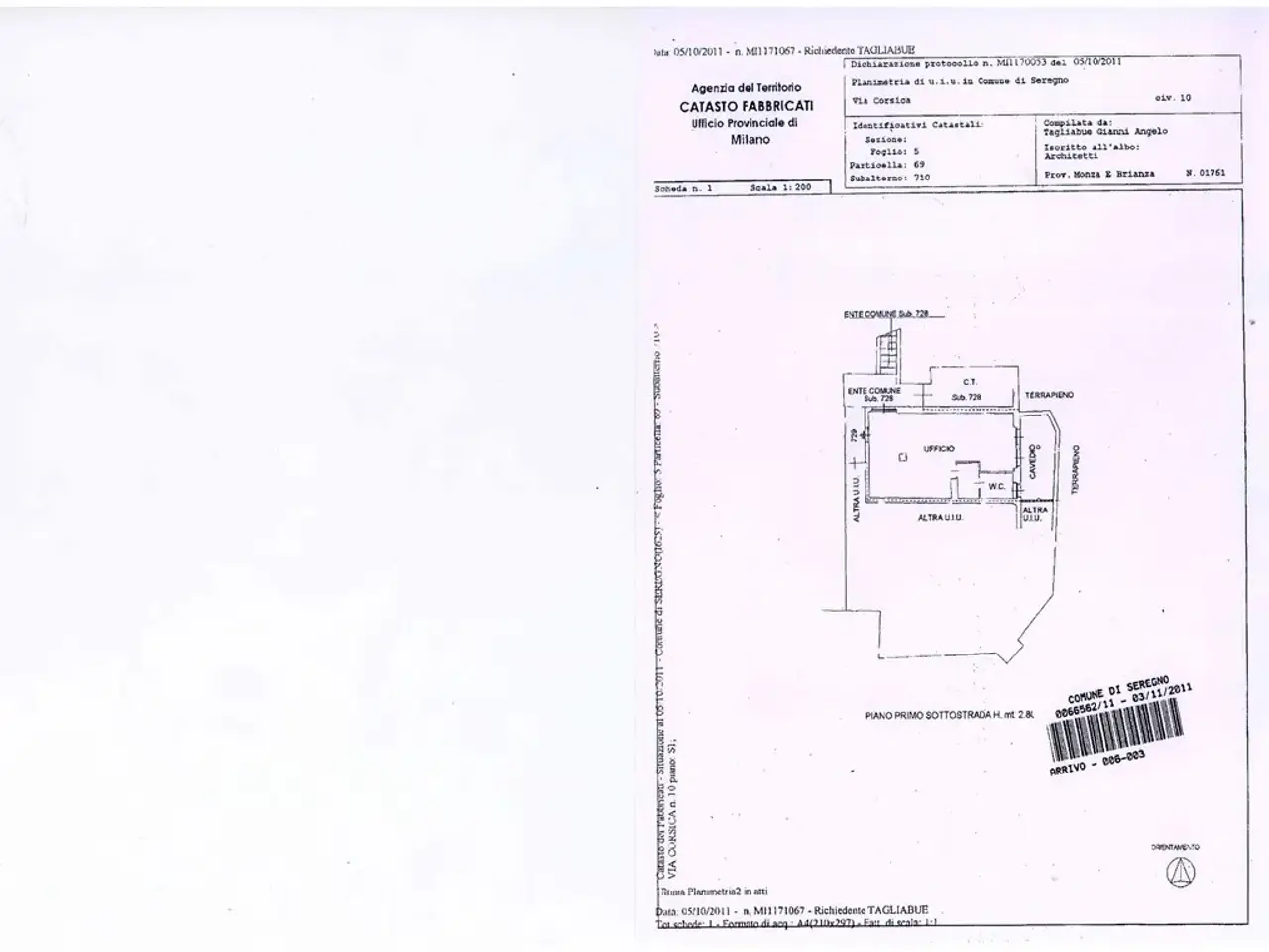 Ufficio in Via Corsica, Seregno, {3} - Planimetria 1