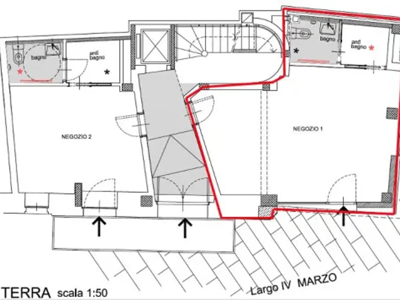 Negozio in Largo IV Marzo 17, Torino, {3} - Planimetria 1
