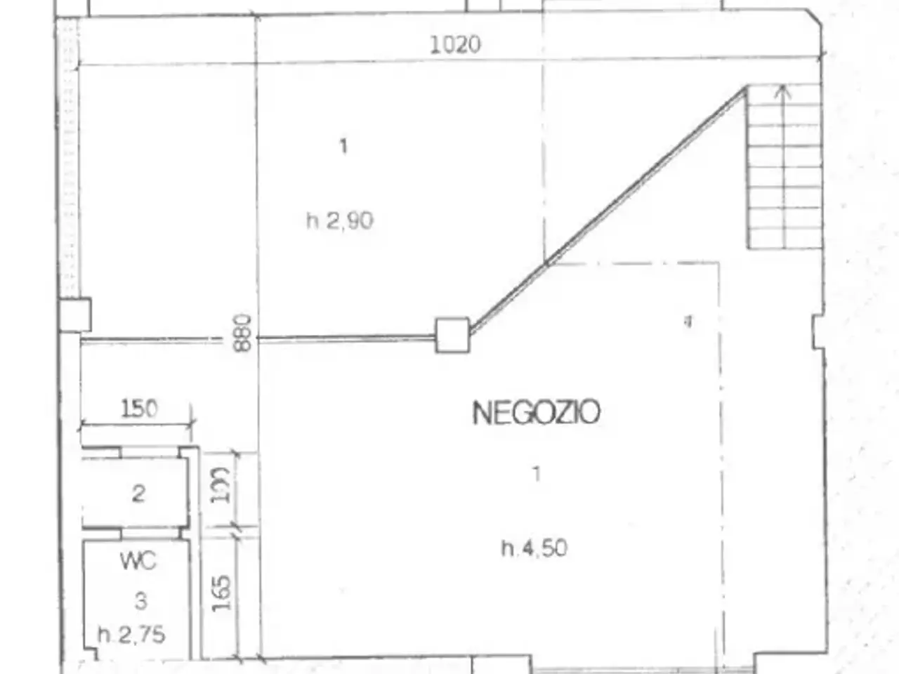 Negozio in Piazza della Croce, Lucca, {3} - Planimetria 1
