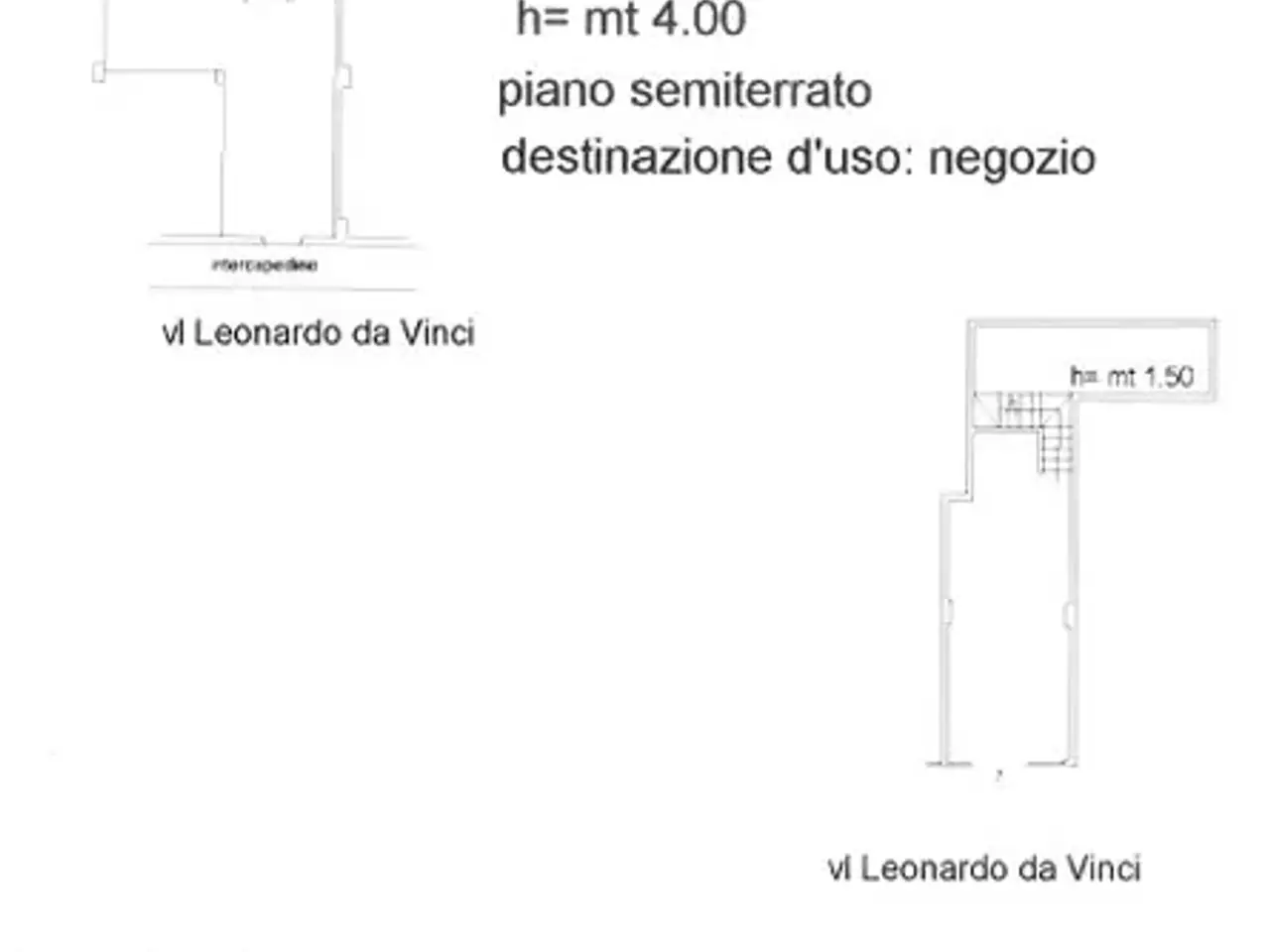Negozio in Viale Leonardo da Vinci 144, Roma, {3} - Planimetria 1