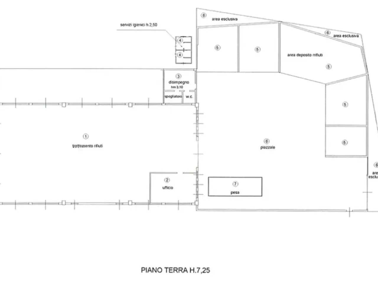 Capannone in Via Monte Bianco 1, Spirano, {3} - Planimetria 1