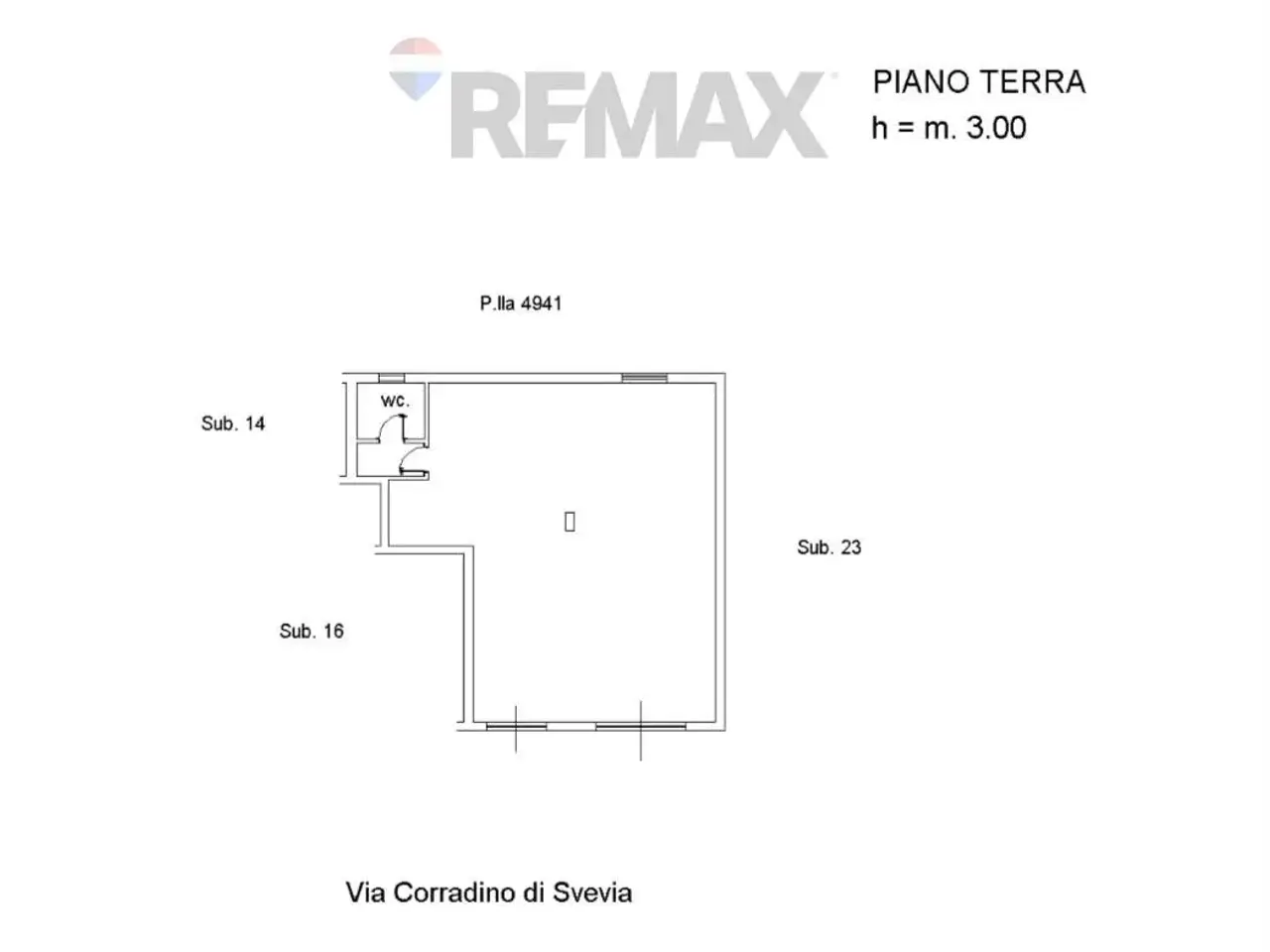 Negozio in Via Corradino di Svevia 30, Bagheria, {3} - Planimetria 1