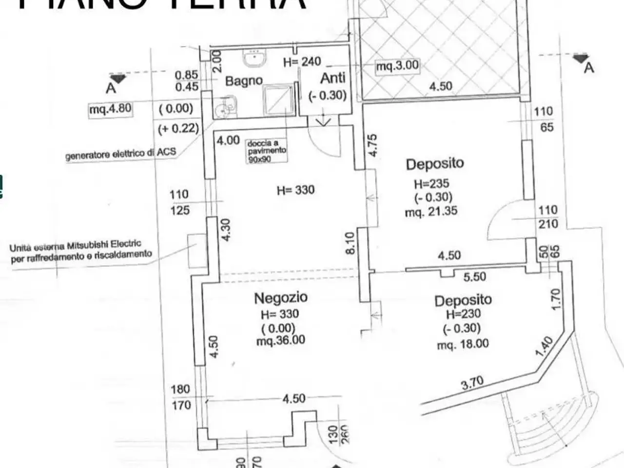 Negozio in Via Comacchio 1085, Ferrara, {3} - Planimetria 1