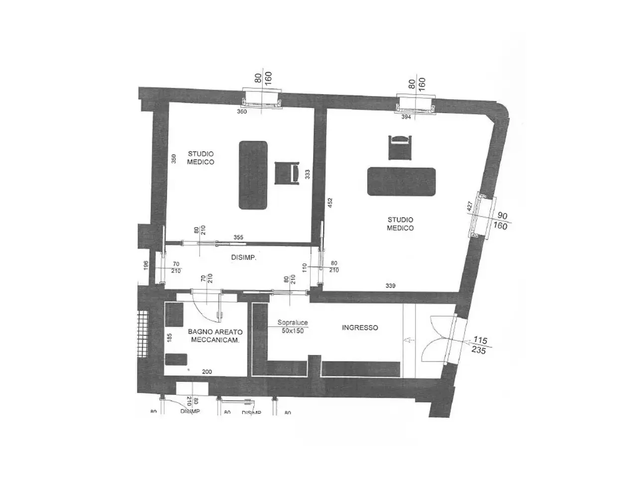 Ufficio in Via Silvio Pellico, Forli', {3} - Planimetria 1