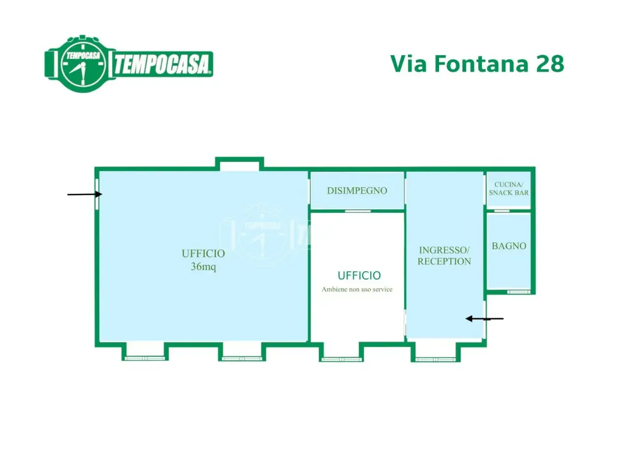Ufficio in Via Fontana  28, Milano, {3} - Planimetria 1