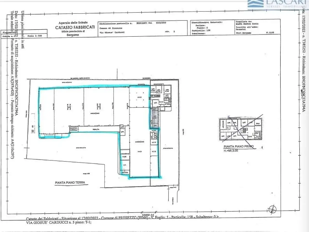 Capannone in Via Pascoli 6, Presezzo, {3} - Planimetria 1