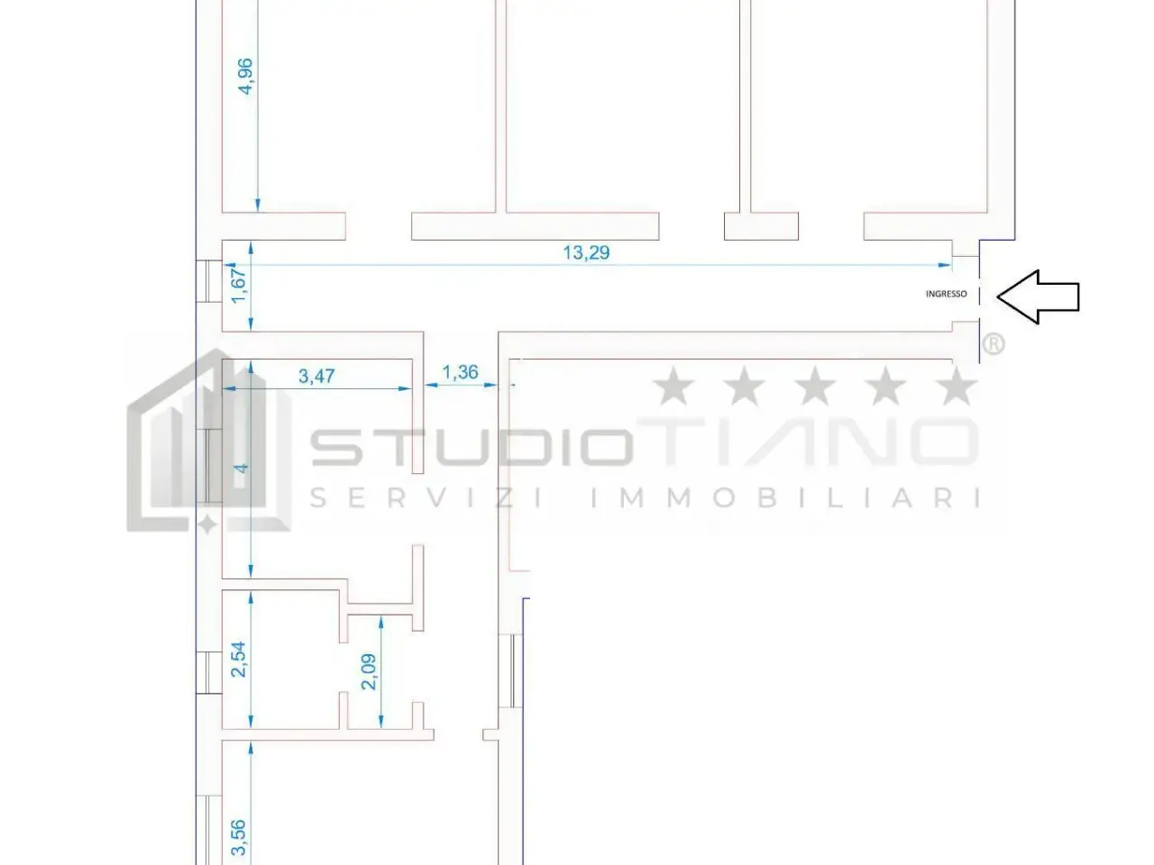 Ufficio in Via Monte San Michele 1, Cosenza, {3} - Planimetria 1