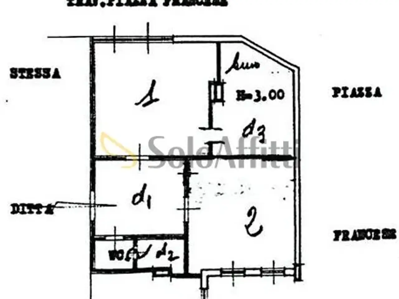 Ufficio in Piazza Francese 1-3, Napoli, {3} - Planimetria 1