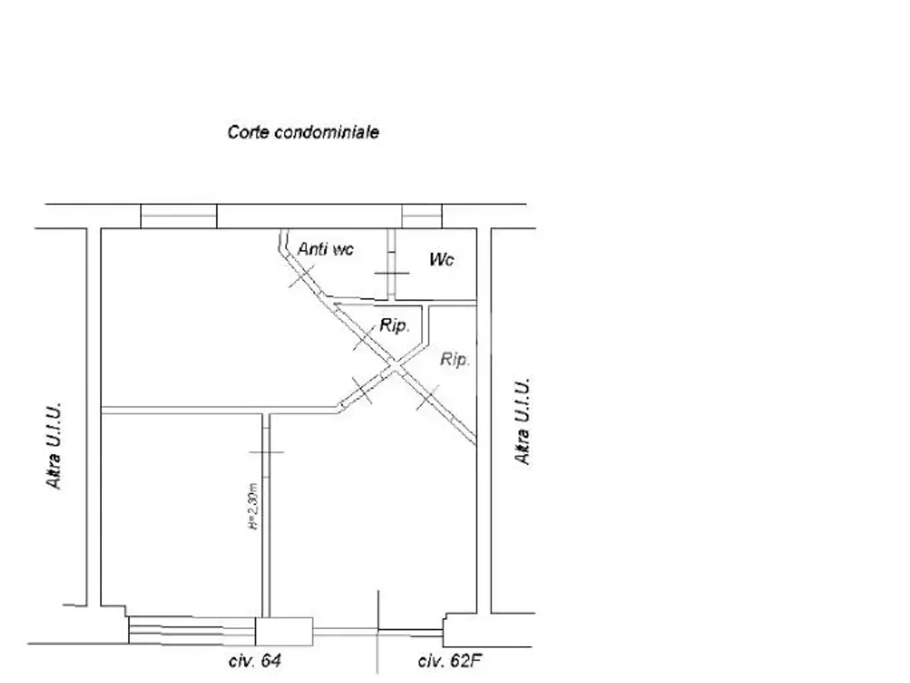 Negozio in Via Giacinto Carini 62, Roma, {3} - Planimetria 1
